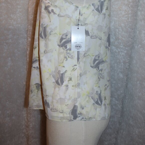 Nine West yellow floral dressy tank top NWT size small - Picture 5 of 9